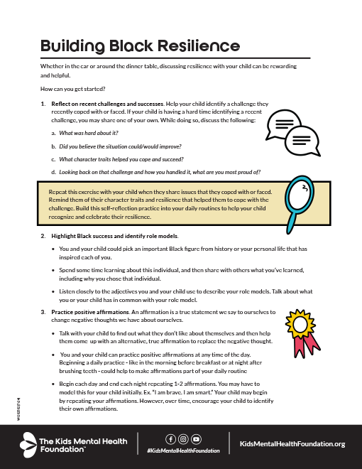 building black resilience activity preview